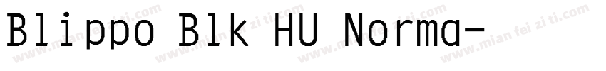 Blippo Blk HU Norma字体转换
